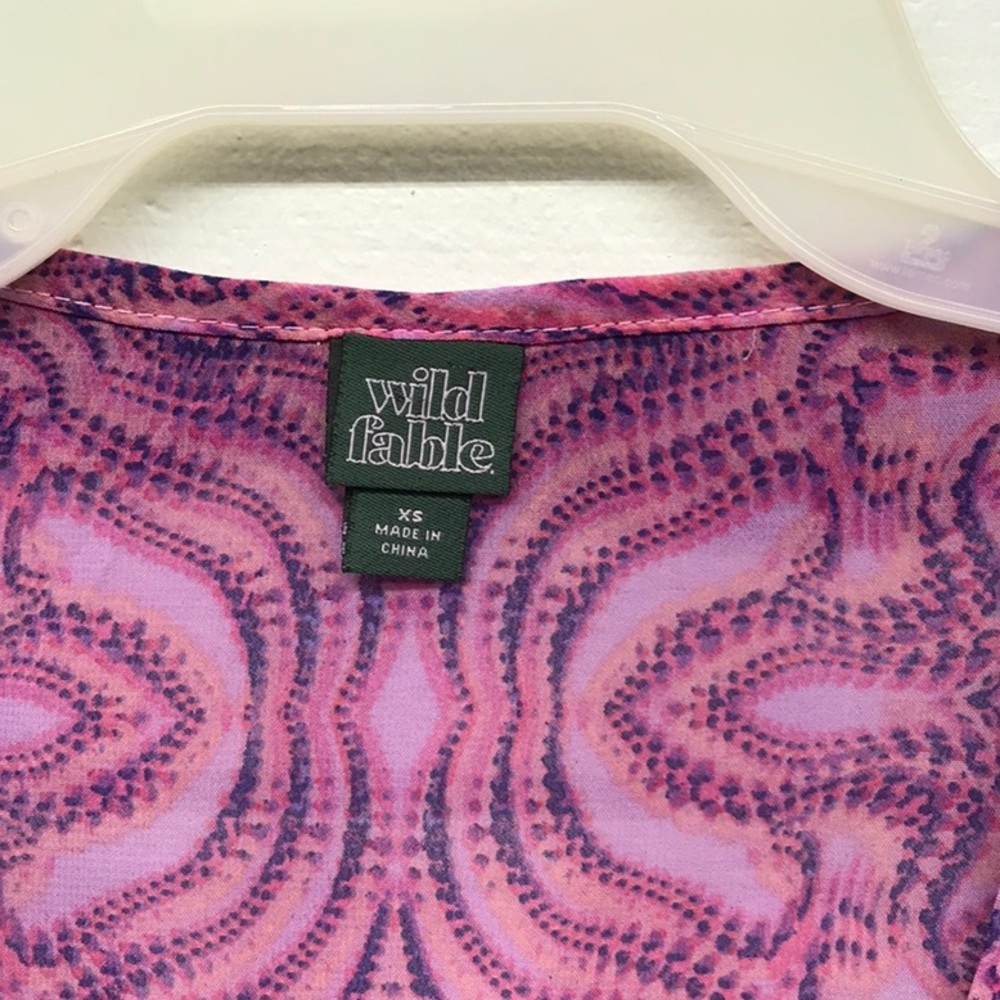 Pink Patterned Women's Top - Picture 2 of 4
